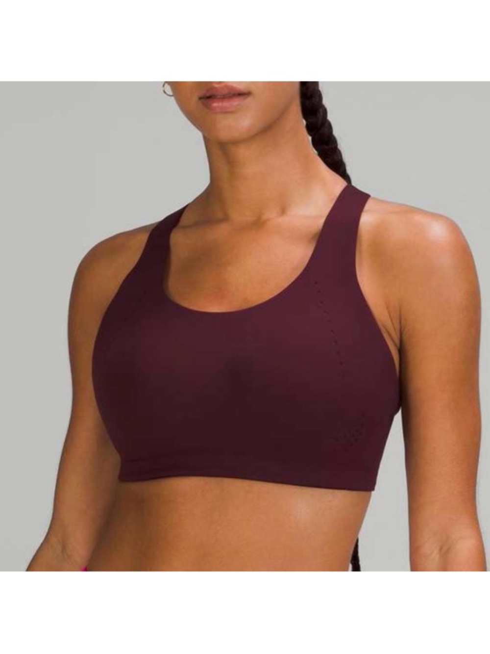 Lululemon AirSupport Bra High Support, C–DDD Cups Cassis / Red Merlot